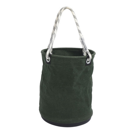 Durable Canvas Tool Bucket 40x30cm - 30KG Load, Green