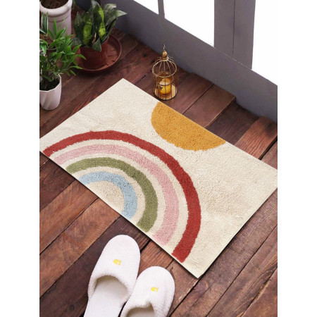 RAINBOW Pattern Bath Rug Tufted Bathroom Rug Bathroom Decor