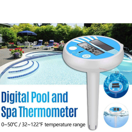 Digital Solar Powered Outdoor Floating Waterproof Rainproof Pool SPA Thermometer