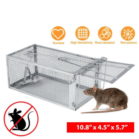 USA Mouse Trap Rat Trap Rodent Trap Live Catch Cage, Easy to Set Up and Reuse