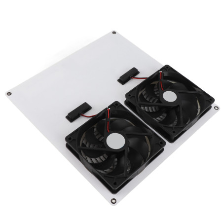 100W Solar Panel Powered Dual Fan - Waterproof & Efficient Ventilation