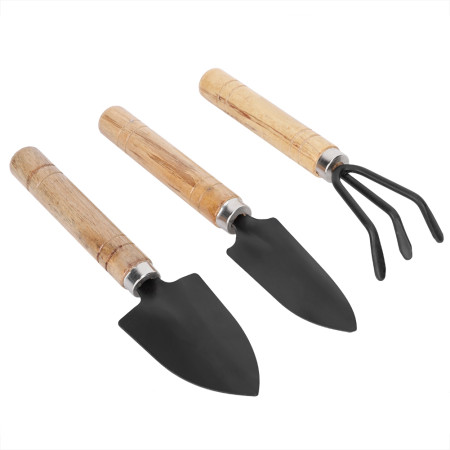 3pcs Mini Gardening Tools Set - Spade, Claw & Rake for Flower Lovers