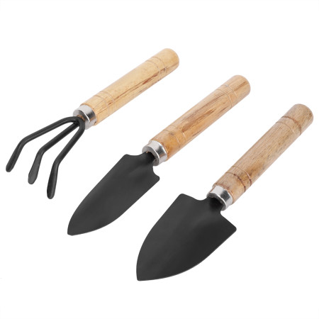 3pcs Mini Gardening Tools Set - Spade, Claw & Rake for Flower Lovers