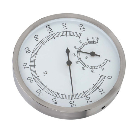 2 In-1 Stainless Steel Thermo-Hygrometer for Sauna & Steam Rooms