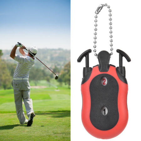 Portable Golf Score Counter - Compact & Durable Golfing Accessory (Red)