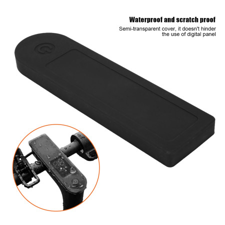 Universal Waterproof Silica Gel Display Cover for Xiaomi M365 Scooter - Black