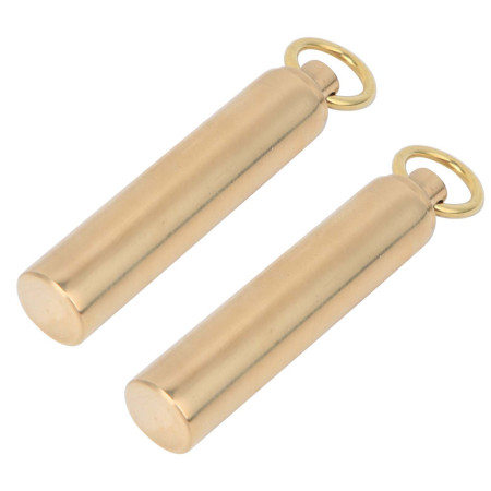 2Pcs Outdoor Waterproof Brass Pill Container - Survival EDC