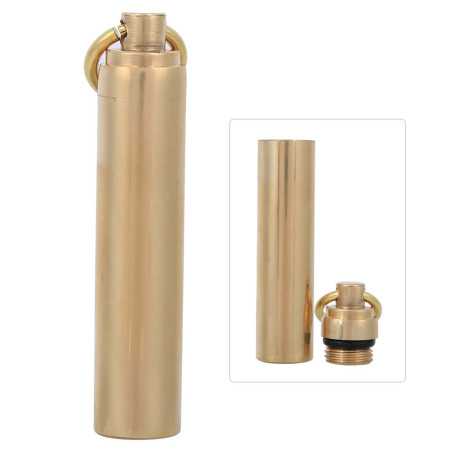 2Pcs Outdoor Waterproof Brass Pill Container - Survival EDC