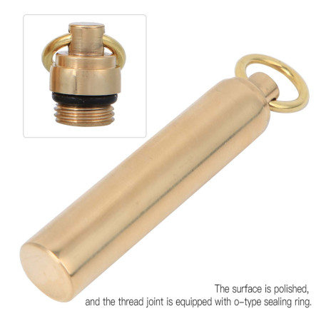 2Pcs Outdoor Waterproof Brass Pill Container - Survival EDC