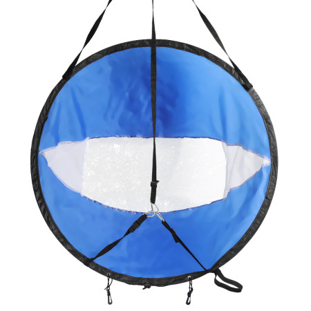 108 cm Foldable Transparent Window Canoe Sail - Blue & White