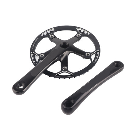 Meijun Bike Crankset 170mm Bicycle Chainwheel Chain Ring Set 45T 47T (black 45T)