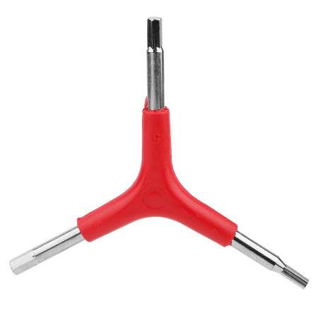 Portable Lightweight Three-Way Hex Wrench for Bicycle Maintenance