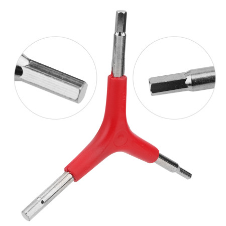 Portable Lightweight Three-Way Hex Wrench for Bicycle Maintenance