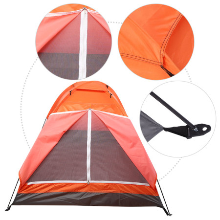 Outdoor Double Person Single Layer Tent for Camping, Climbing, and Fishing