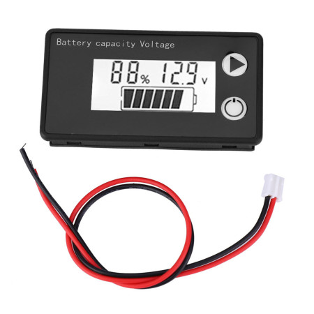 LCD 12V Battery Capacity Indicator Tester - Universal Digital Voltmeter