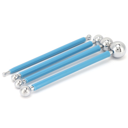 4Pcs Metal Ball Sculpting Fondant Tools - Perfect for Cake Decorating