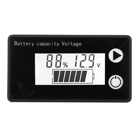 LCD 12V Battery Capacity Indicator Tester - Universal Digital Voltmeter