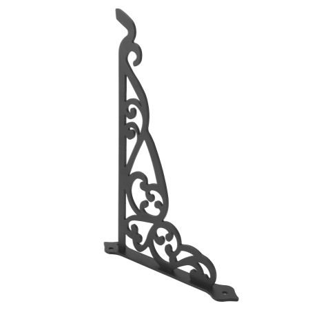 Black Iron Outdoor Hanging Bracket - Versatile Decorative Plant Hanger