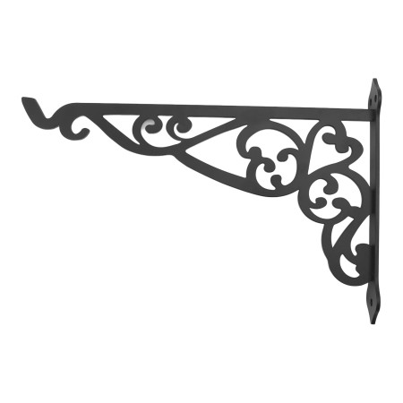 Black Iron Outdoor Hanging Bracket - Versatile Decorative Plant Hanger