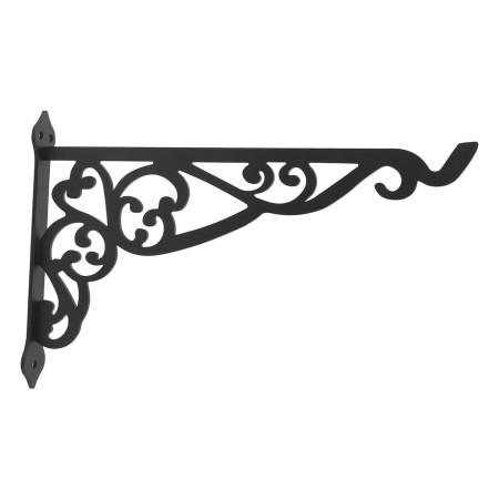 Black Iron Outdoor Hanging Bracket - Versatile Decorative Plant Hanger