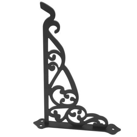 Black Iron Outdoor Hanging Bracket - Versatile Decorative Plant Hanger