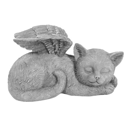 Pet Memorial Statue Resin Sleeping Pet Angel - Garden Sculpture