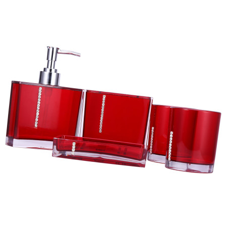 5PC Acrylic Bathroom Accessories Set - Complete Bath Ensemble