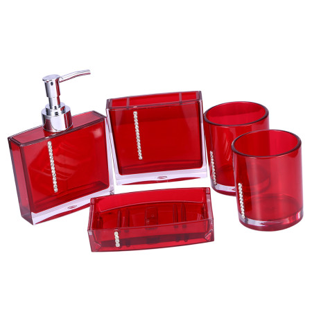 5PC Acrylic Bathroom Accessories Set - Luxury & Durable