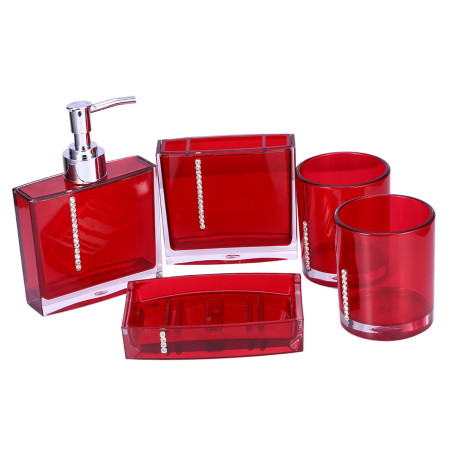 5PC Acrylic Bathroom Accessories Set - Luxury & Durable