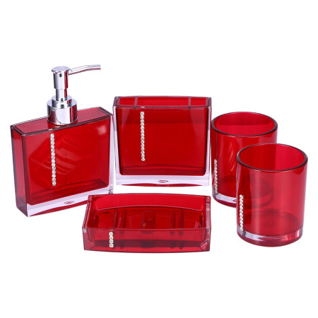 5PC Acrylic Bathroom Accessories Set - Luxury & Durable