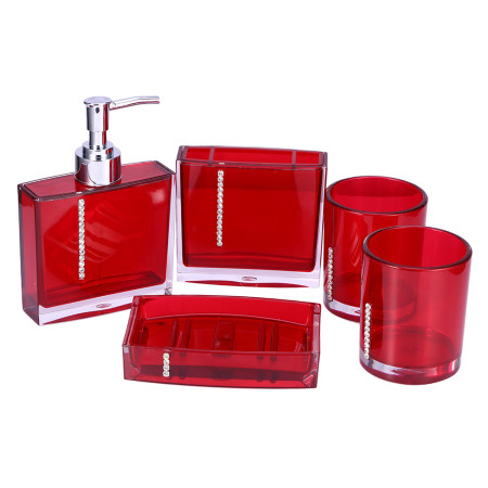 5PC Acrylic Bathroom Accessories Set - Luxury & Durable