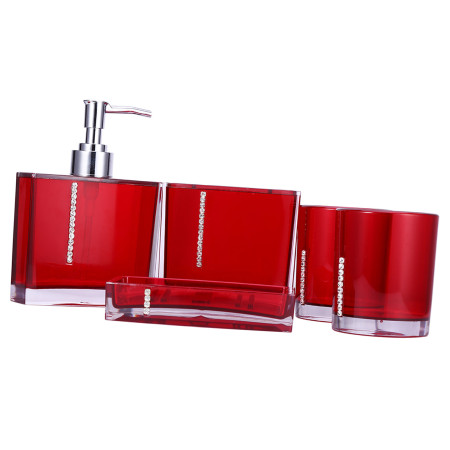 5PC Acrylic Bathroom Accessories Set - Luxury & Durable