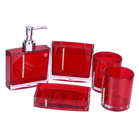 5PC Acrylic Bathroom Accessories Set - Luxury & Durable