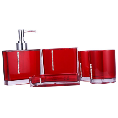 5PC Acrylic Bathroom Accessories Set - Luxury & Durable