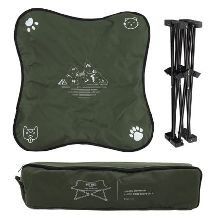 Elevated Foldable Dog Bed - Portable Comfort for Outdoor Adventures